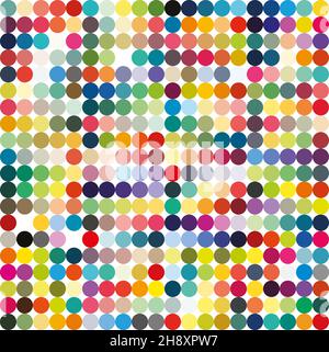 Pattern with mixed small spots. Seamless abstract color dot vector background pattern Stock Vector