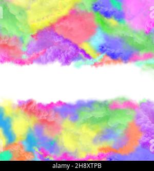 Smoke isolated on white background. Abstract multicolor smoke design. Fog or smoke isolated on white. Stock Photo