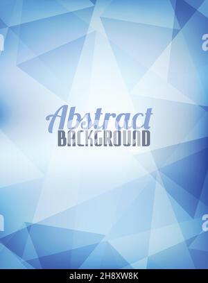 Abstract geometrical background with blue triangles and space for your ...