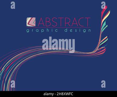 Idea. Abstract template of page with particolored strips. Vector graphic design layout Stock Vector