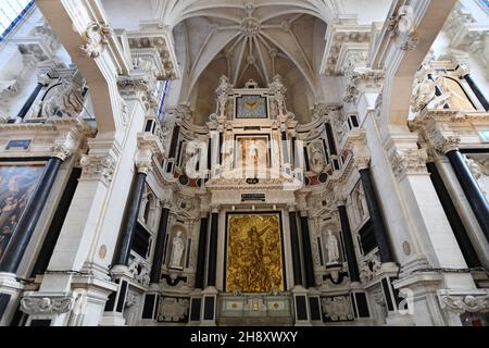 Chaumont France The altarpiece by Claude Collignon at the Chapel of the Jesuits in Chaumont. Stock Photo