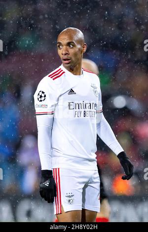 BARCELONA - NOV 23: Joao Mario in action during the Uefa Champions League match between FC Barcelona and Benfica at the Camp Nou Stadium on November 2 Stock Photo