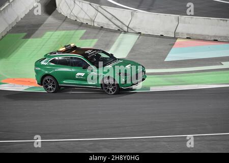 Jeddah, Saudi Arabien. 02nd Dec, 2021. 02.12.2021, Jeddah Corniche Circuit, Jeddah, Formula 1 Grand Prix of Saudi Arabia, in the picture overview of the race track at aftert, Medical Car. Credit: dpa/Alamy Live News Stock Photo