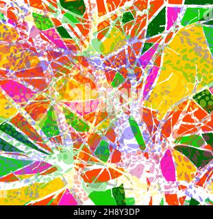 Abstract multi-colored background of blots. Vector illustration Stock Vector