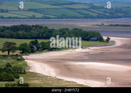 River Tywi & beach,  Llanstefan,  Pembrokeshire, Wales Stock Photo