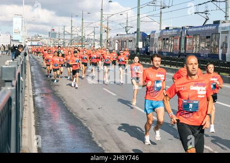 Istanbul October 29 7K run event Istanbul Turkey - 10.29.2021 Stock Photo