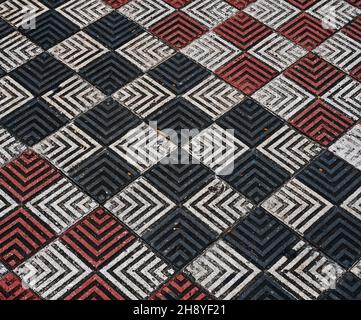 Concrete block walkway, Belo Horizonte, Brazil Stock Photo