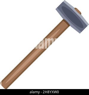 Sledgehammer icon. Cartoon of sickle vector. Stock Vector