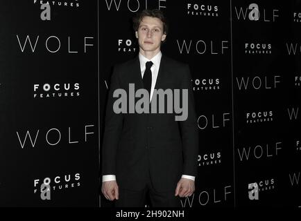 New York, United States. 02nd Dec, 2021. Actor George Mackay arrives on the red carpet for a special screening of the film 'Wolf' in New York City on Thursday, December 2nd, 2021. Photo by Peter Foley/UPI Credit: UPI/Alamy Live News Stock Photo