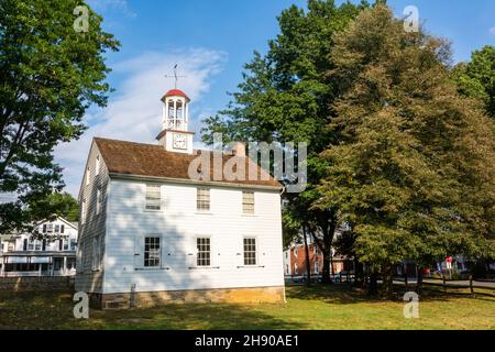 Ephrata, Pennsylvania, United States of America – September 9, 2016. The Academy building of Ephrata Cloister in Ephrata, PA. Stock Photo