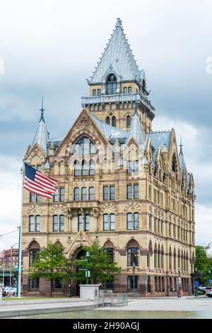 Syracuse, New York, USA – September 14, 2016. Syracuse Savings Bank Building in Syracuse, NY. Stock Photo