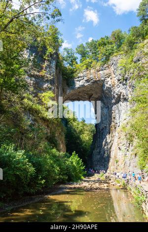 Natural Bridge, Virginia, United States of America – September 24, 2016. View of Natural Bridge geological formation in Rockbridge County, Virginia Stock Photo