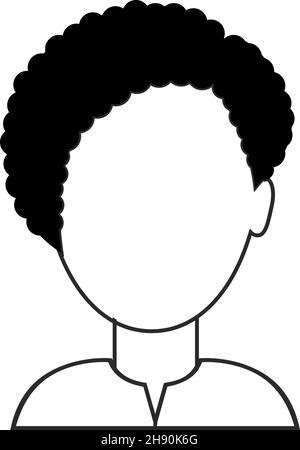 Business avatar woman in black and white color palette. Stock Vector