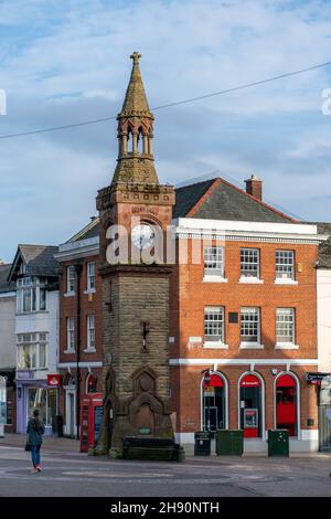 Ormskirk is a market town in West Lancashire, England, 13 miles north of Liverpool, 11 miles northwest of St Helens, 9 miles southeast of Southport and 18 miles southwest of Preston. Ormskirk is known for its gingerbread. Stock Photo