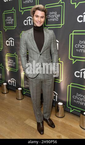 New York, United States. 02nd Dec, 2021. Chase Stokes attends Bring Change to Mind Gala at City Winery. Bring Change to Mind Gala is a special celebration in support of teen mental health to raise funds for programs fighting the stigma surrounding mental illness. (Photo by Lev Radin/Pacific Press) Credit: Pacific Press Media Production Corp./Alamy Live News Stock Photo