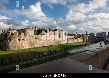 Tower of London  15/07/2019  officially Her Majesty's Royal Palace and Fortress of the Tower of London, is a historic castle located on the north bank Stock Photo