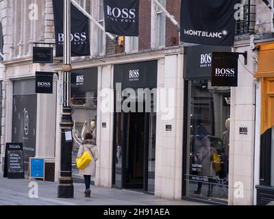 Hugo Boss fashion retail outlet  New Bond Street, London Stock Photo