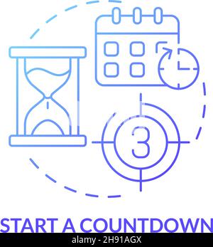 Countdown to event concept icon Stock Vector