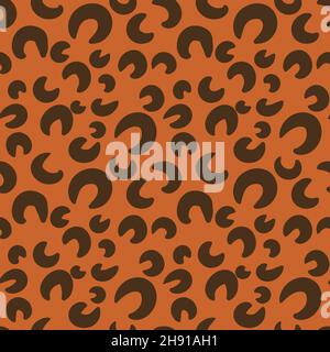 spotted animalistic seamless pattern with leopard spots, trendy animal print. Stock Vector