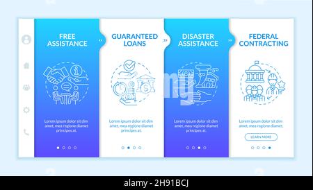 Government protection of entrepreneurs onboarding vector template Stock Vector