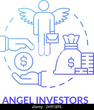 Angel investors financing concept icon Stock Vector