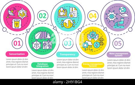 City management vector infographic template Stock Vector