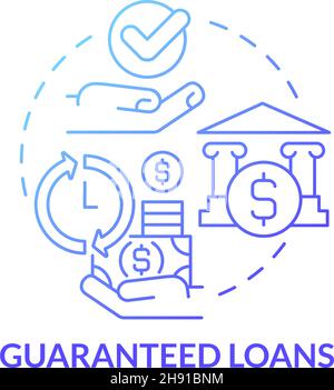 Guaranteed loans service concept icon Stock Vector