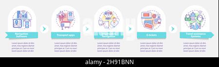 Transport digital service vector infographic template Stock Vector