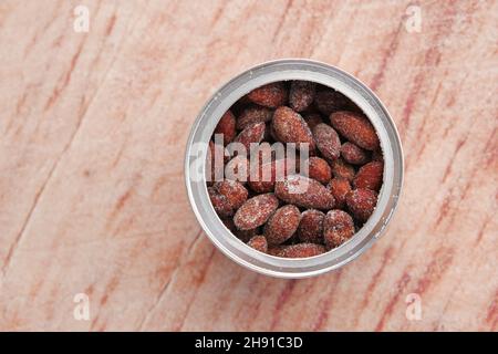 Close up of almond nuts in a bowl  Stock Photo