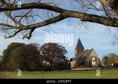 St-Peters church, a small thirteenth-century church. Stock Photo