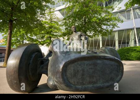 Stuttgart Bad Cannstatt, Germany - May 22, 2020: The Mercedes Benz area is located directly in front of the main gate of the Mercedes-Benz plant in Un Stock Photo
