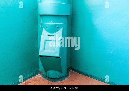 Garbage chute in an apartment building in Minsk, Belarus Stock Photo