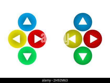 Play buttons flat vector icon illustration. Stock Vector