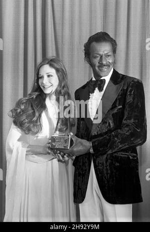 Mary Crosby and Chuck Berry at the 1981 American Music Awards on