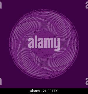 Abstract violet grunge shape. Geometric art. Retro grunge pattern. Design element for banner, badges, emblems, poster, grungy effect Stock Vector