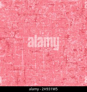 Grunge pacific pink background. Distress texture of spots, stains, ink, dots, scratches. Dirty artistic design element for web, print, template Stock Vector