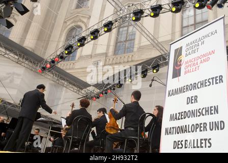 Vienna, Austria. May 29, 2010. Chamber Orchestra of the Macedonian National Opera at the City Festival in Vienna Stock Photo