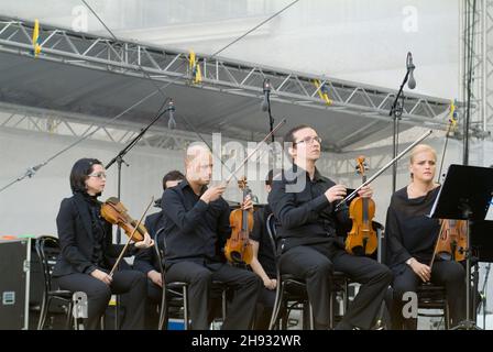 Vienna, Austria. May 29, 2010. Chamber Orchestra of the Macedonian National Opera at the City Festival in Vienna Stock Photo