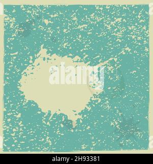 Green grunge splatter texture. Vector distress illustration. Black blot of ink. Dirty artistic design element for border frames, signs, banners Stock Vector