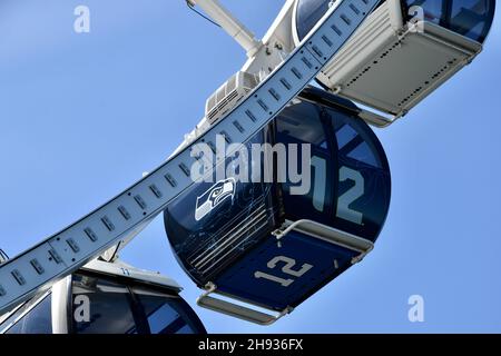 Seattle's iconic 'Great Wheel' along the city's waterfront Stock Photo