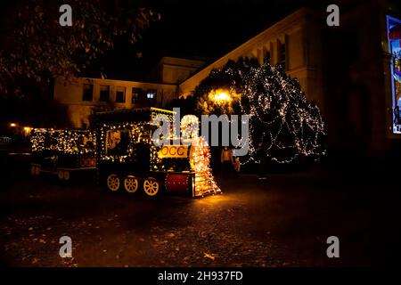 Bucharest, Romania. 3rd Dec. 2021. Train for kids Stock Photo