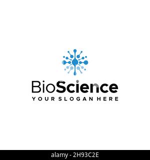 minimalist BioScience chemical liquid logo design Stock Vector