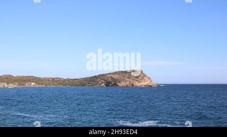 Cape sounio Poseidon temple Stock Photo