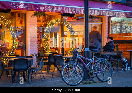 Honey Doughnuts and Goodies, Deep Cove, North Vancouver, British Columbia, Canada Stock Photo