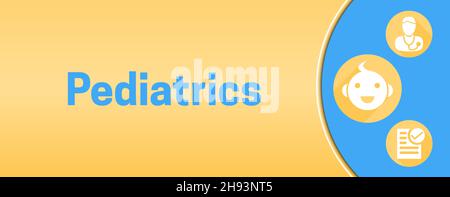 Blue and Yellow Pediatrics Background Illustration Stock Vector