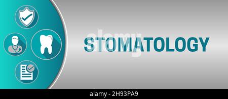 Gray Stomatology Background Illustration Banner Stock Vector