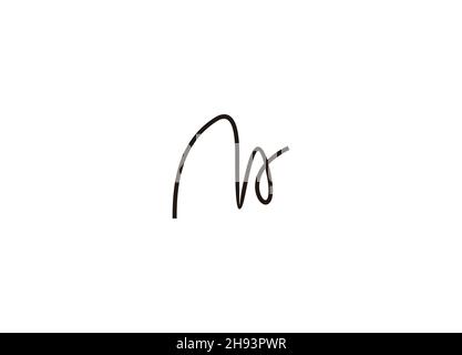 Md initial handwriting Md handwritten logo for identity Stock Vector