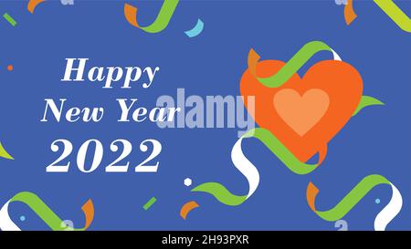 Hand drawn flat new year background Stock Vector