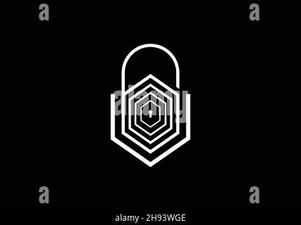Security Locker Logo for Cyber Security and other Security Providing Company Logo Vector Stock Vector