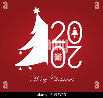 Merry Christmas, Happy New Year 2022 background Stock Vector